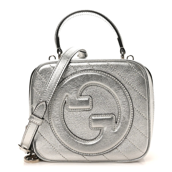 Gucci Metallic Sakai Be Green Calfskin Diagonal Stitched Blondie