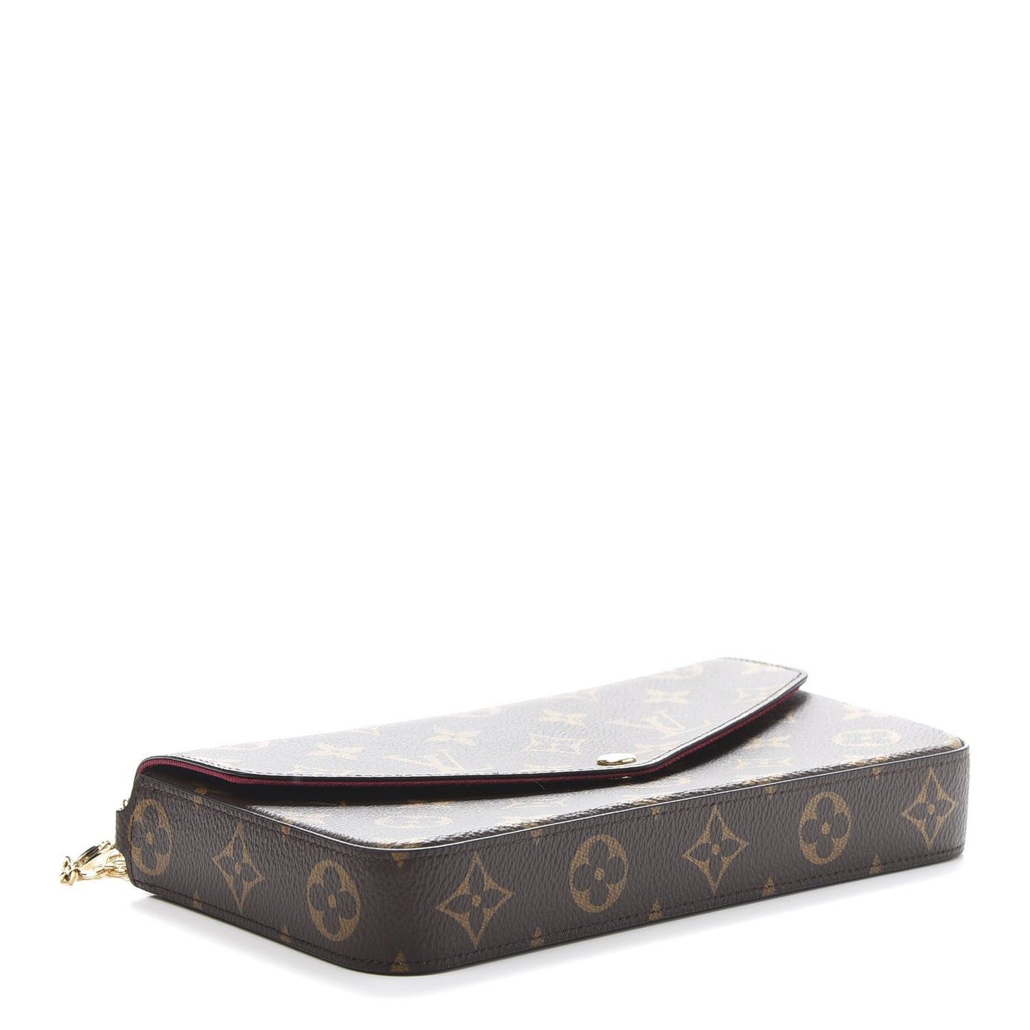 Monogram Pochette Felicie Chain Wallet Fuchsia