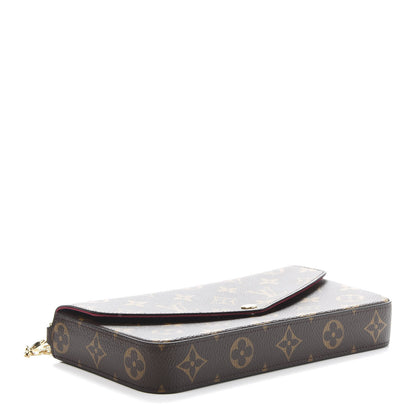 Louis Vuitton Monogram Pochette Felicie Chain Wallet Fuchsia 4 of 13