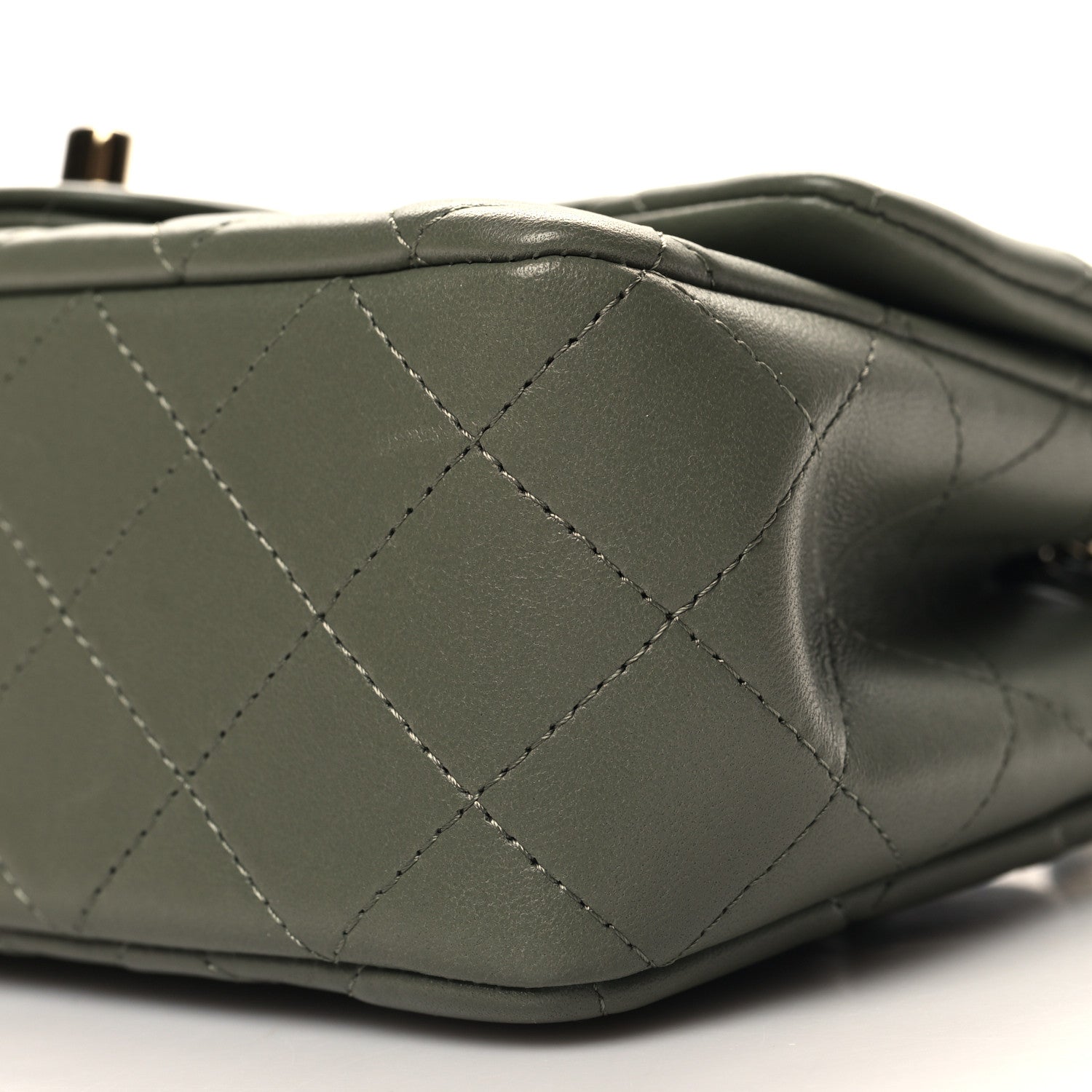 Chanel Lambskin Quilted Mini Rectangular Flap Green 9 of 9