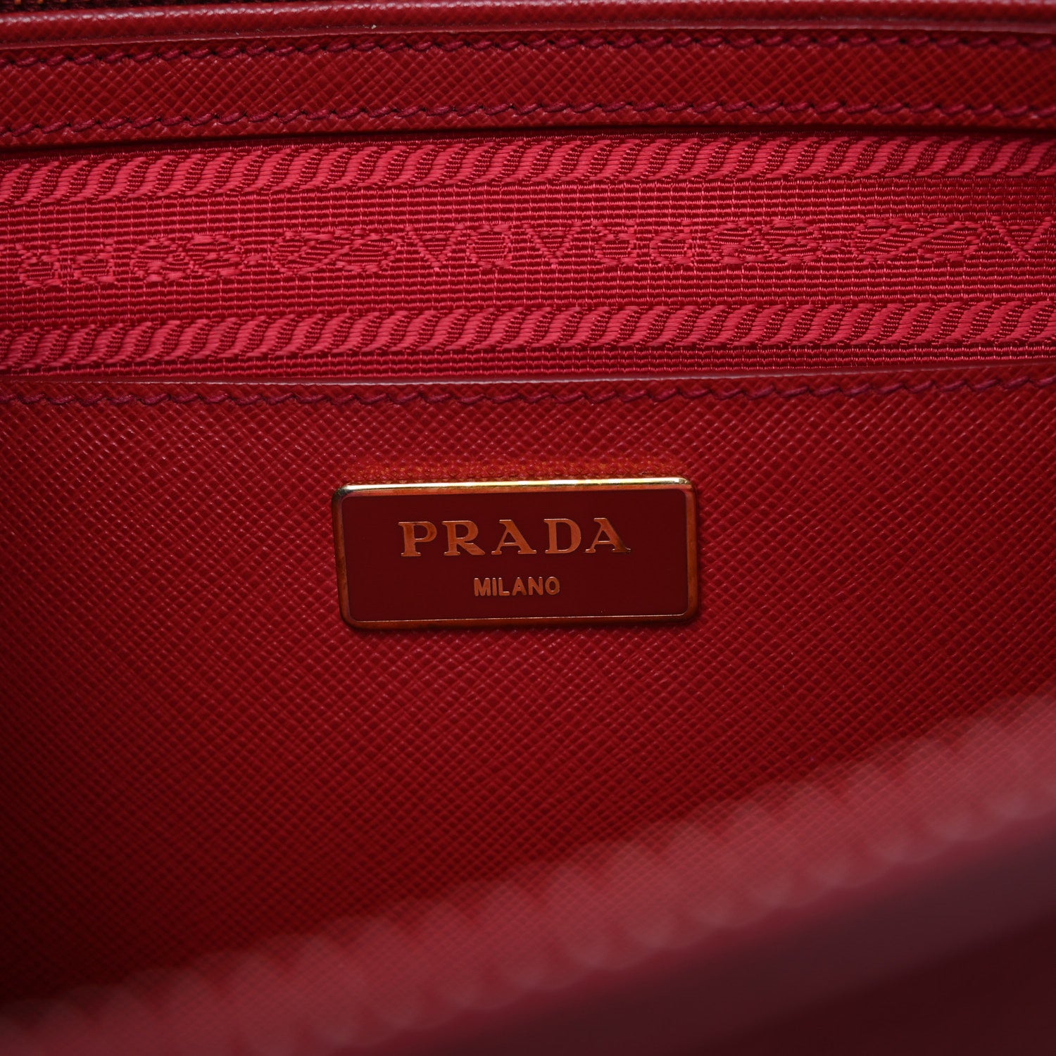 Prada Saffiano Medium Galleria Double Zip Tote Fuoco 6 of 9