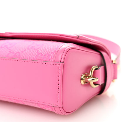 Gucci GG Monogram Textured Dollar Calfskin Small Luce Shoulder Bag Pink 10 of 12