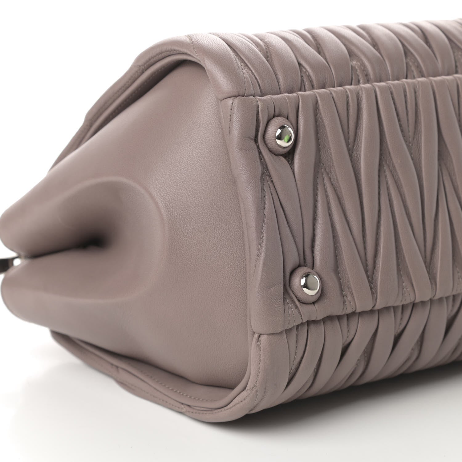 Miu Miu Nappa Matelasse Top Handle Bag Pomice 10 of 11