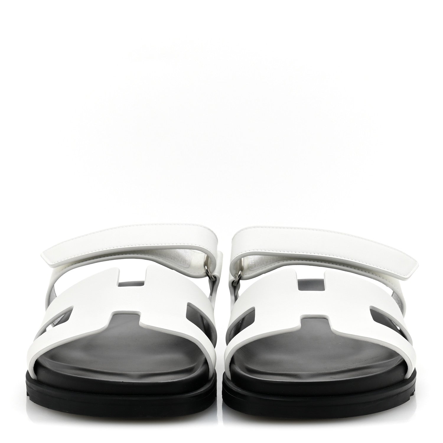 Hermes Calfskin Womens Chypre Sandals 41 White 3 of 10