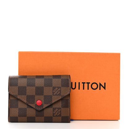 Louis Vuitton Damier Ebene Victorine Wallet Red 8 of 8