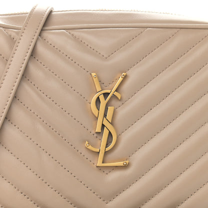 Saint Laurent Calfskin Matelasse Monogram Lou Camera Bag Dark Beige 8 of 11