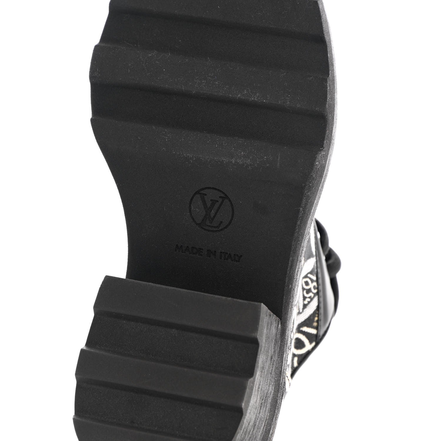 Louis Vuitton Jacquard Calfskin Since 1854 Beaubourg Platform Derby 37 Gray 9 of 11