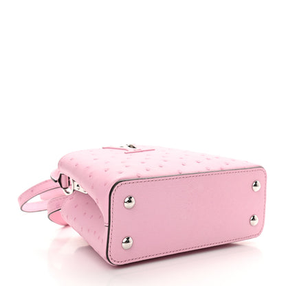 Louis Vuitton Ostrich Capucines Mini Pink 4 of 10