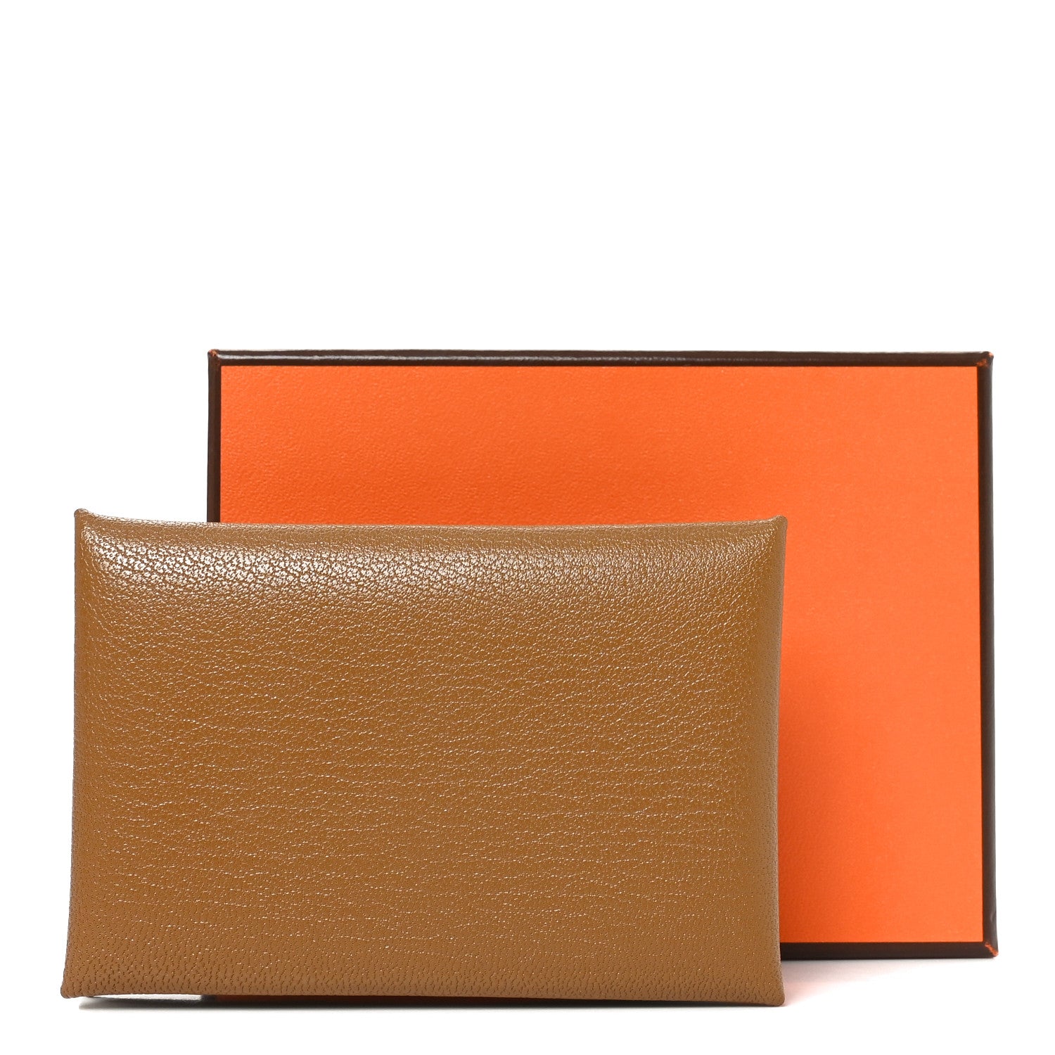 Hermes Chevre Mysore Calvi Card Case Caramel 8 of 8