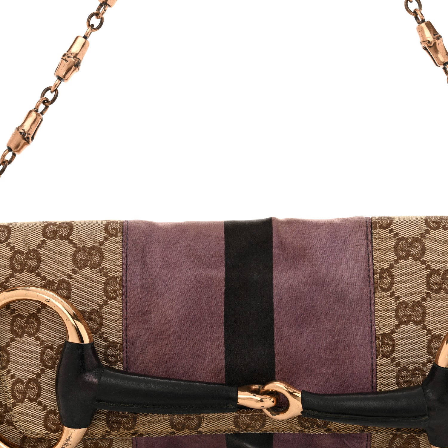 Gucci Tom Ford Monogram Horsebit Web Clutch Purple 8 of 16