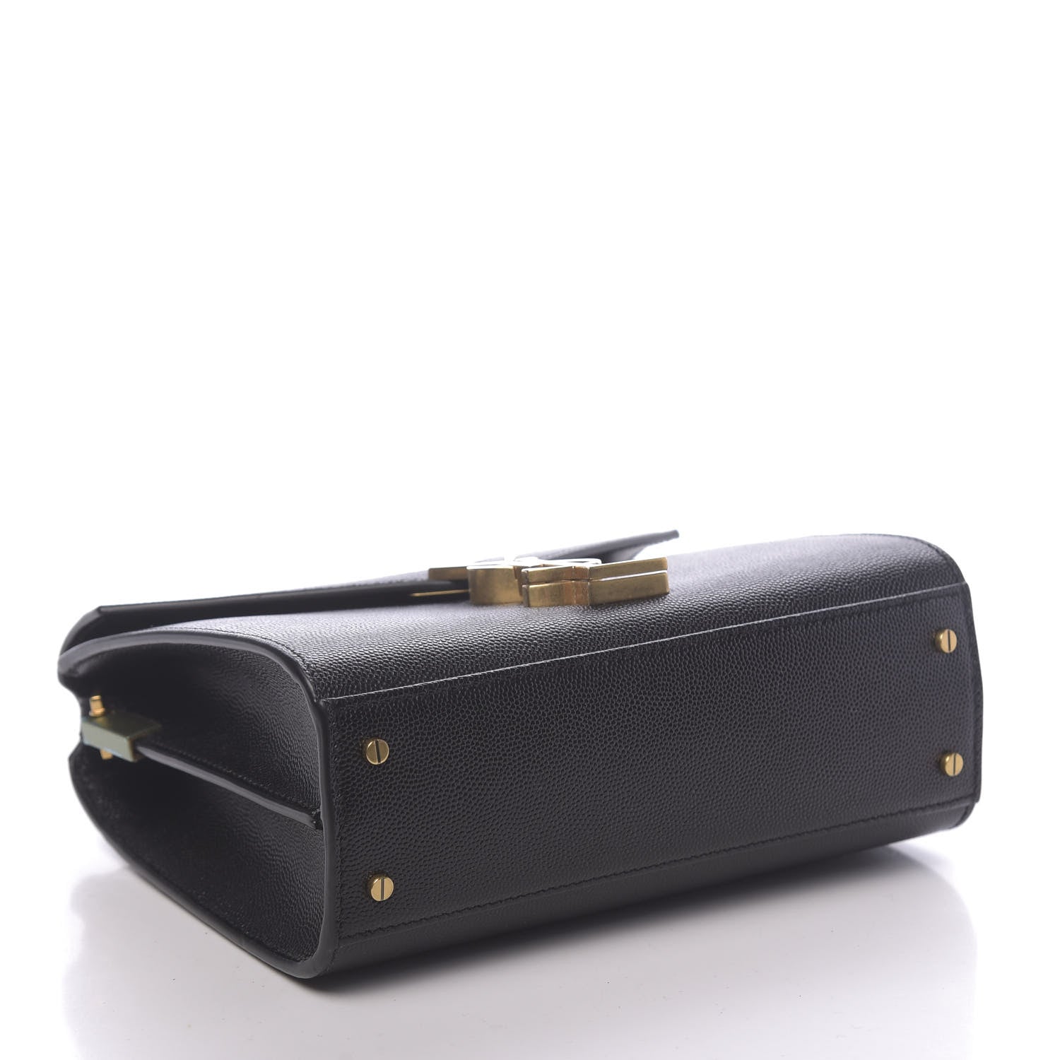 Saint Laurent Grain de Poudre Mini Classic Monogram Cassandra Top Handle Black 4 of 9