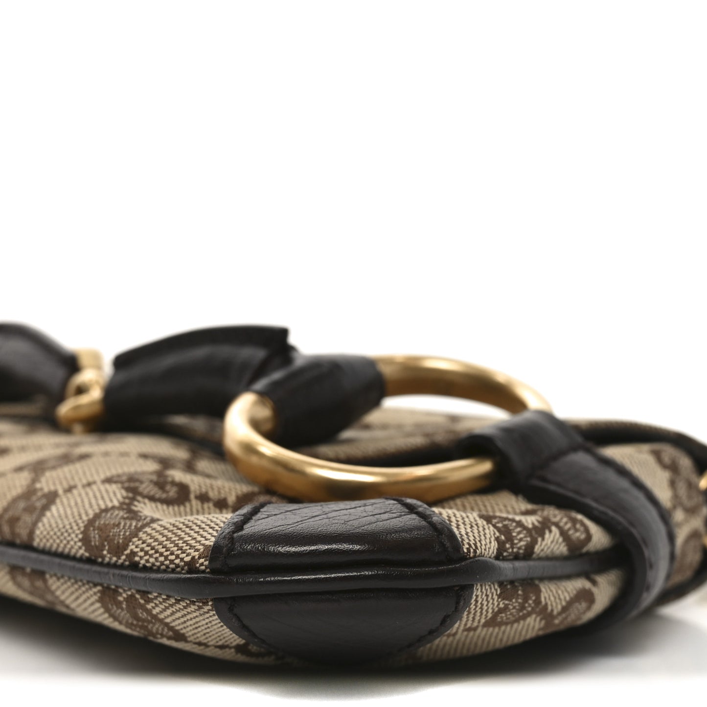 Monogram Horsebit Clutch Dark Brown