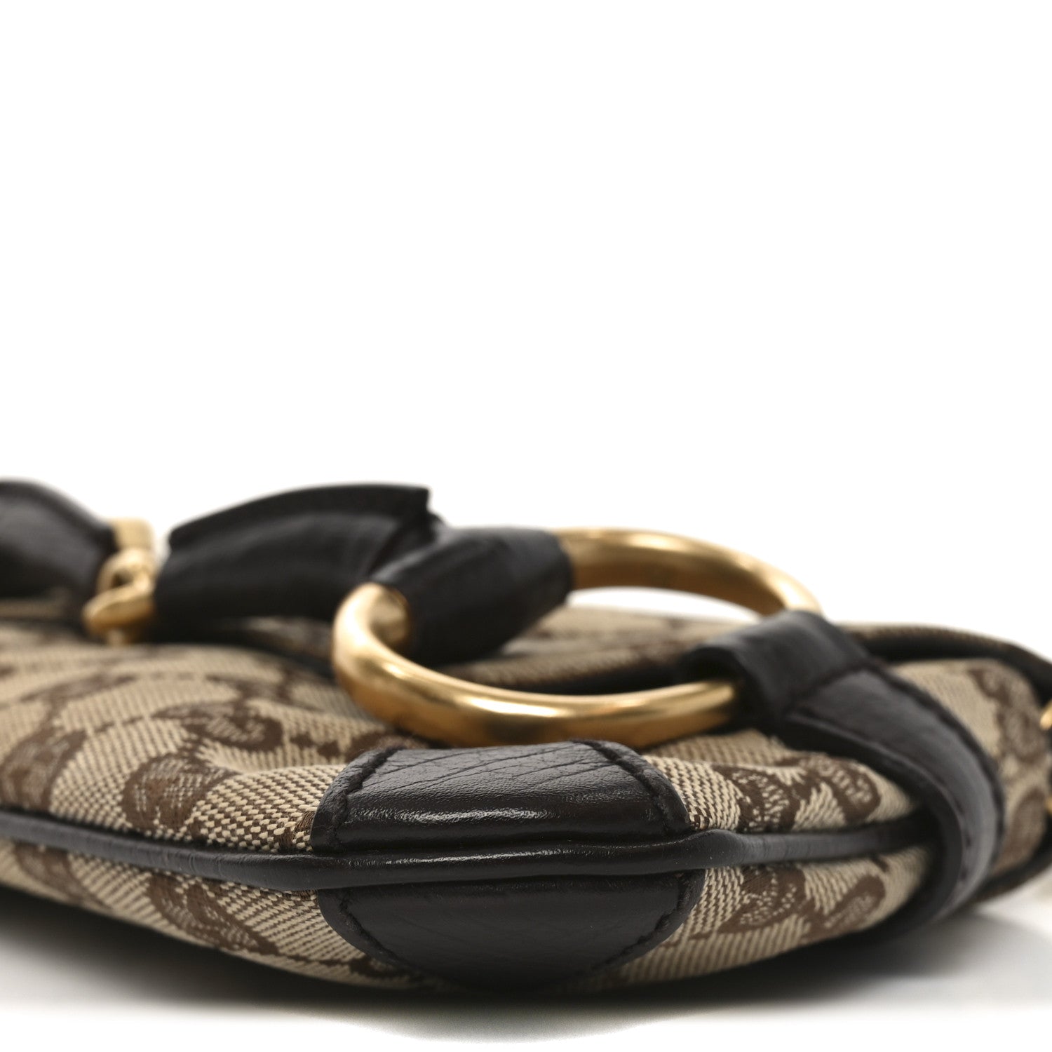 Gucci Monogram Horsebit Clutch Dark Brown 10 of 10