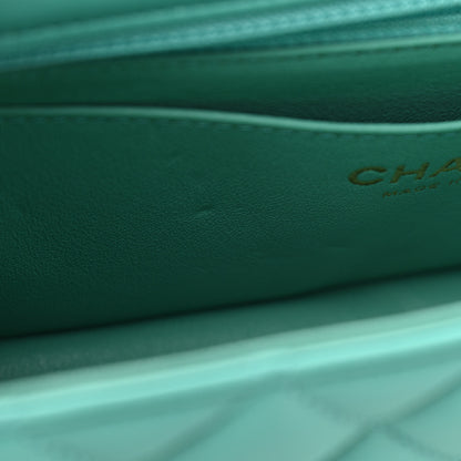 Chanel Lambskin Quilted Mini Rectangular Flap Green 11 of 12