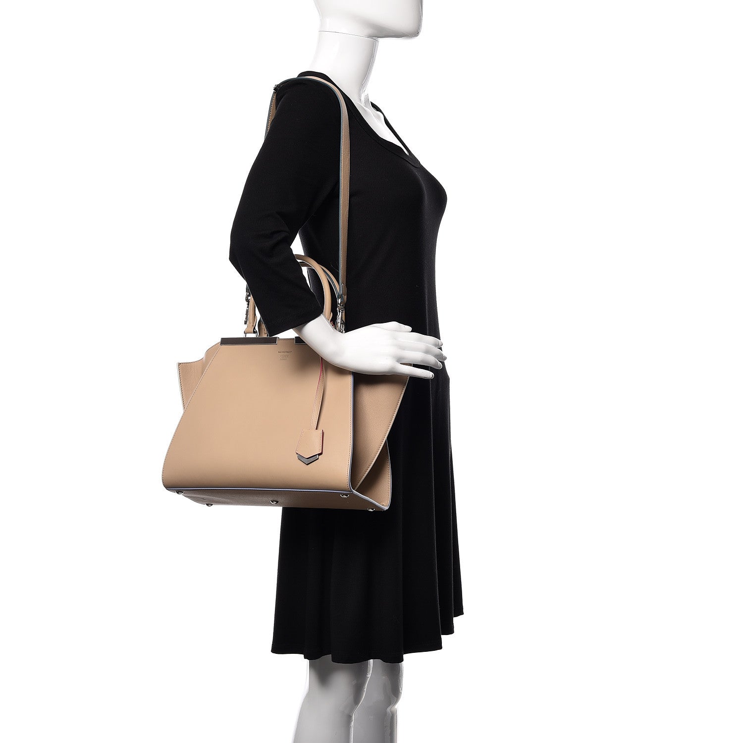 Fendi Vitello Dolce Petite 3Jours Tote Amido 2 of 9