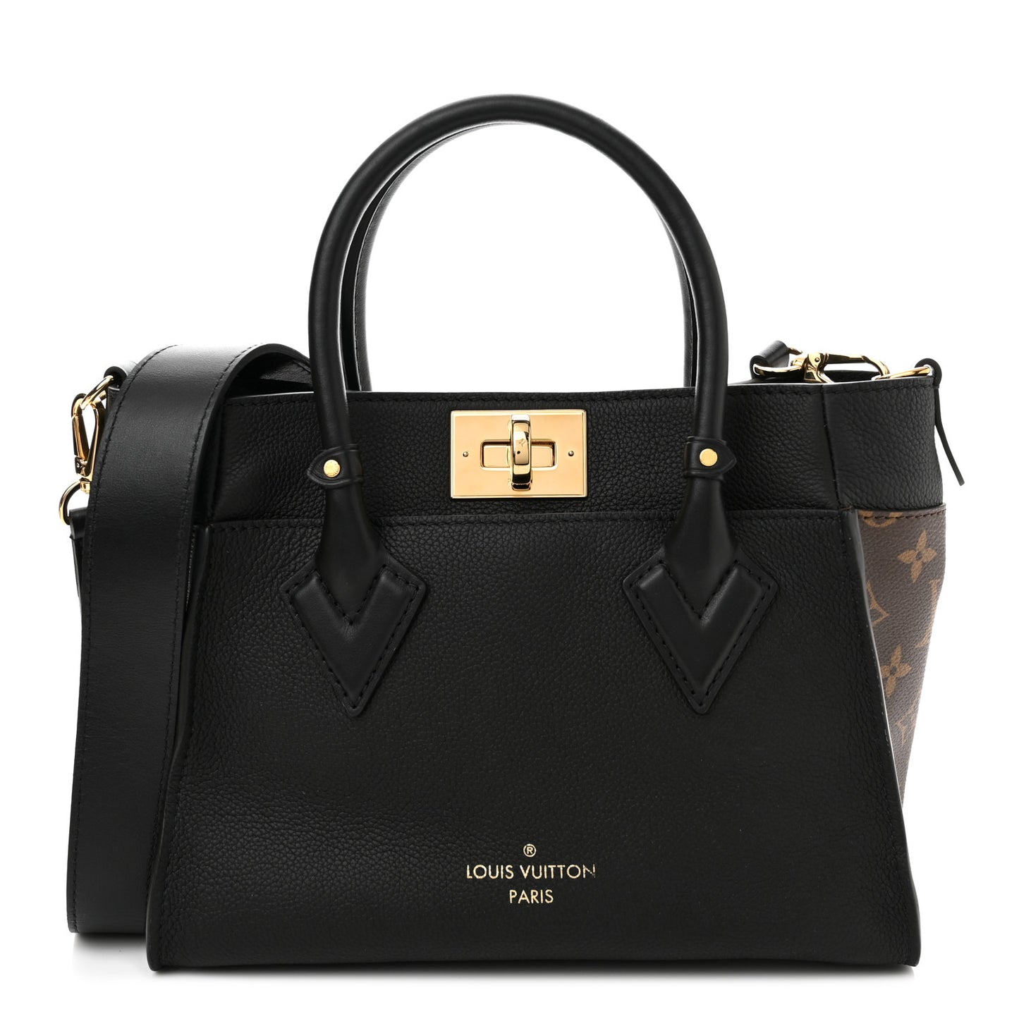 Calfskin Monogram On My Side PM Black