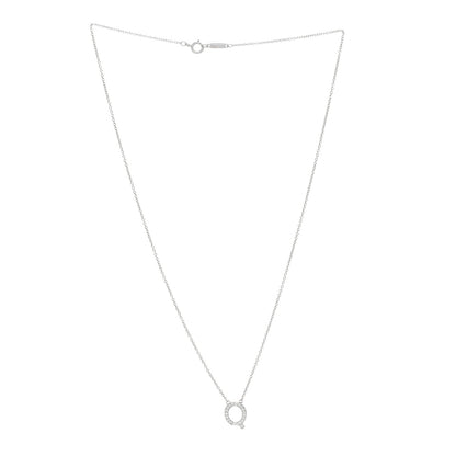 Tiffany Platinum Diamond Letters Q Pendant Necklace 3 of 6