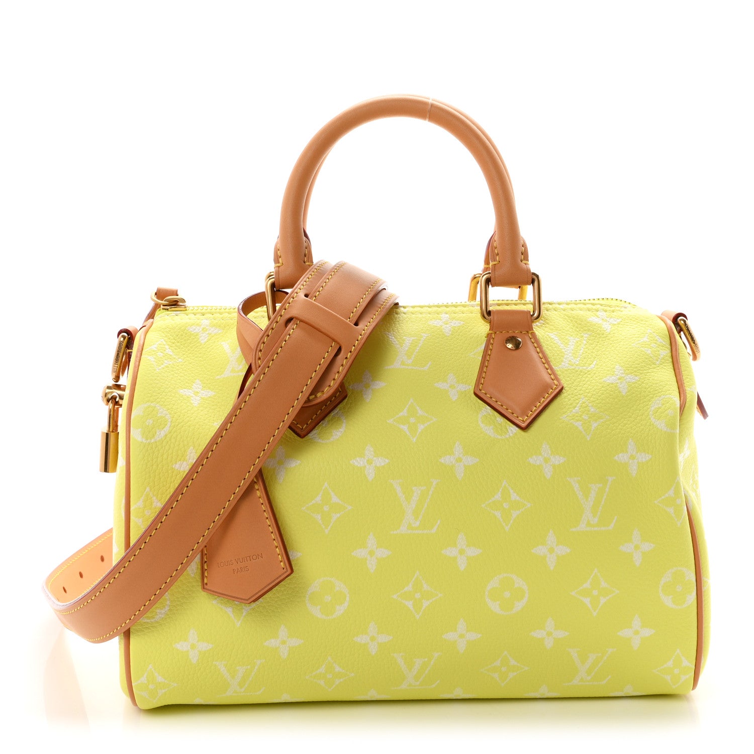 Louis Vuitton Calfskin Monogram Speedy P9 Bandouliere 25 Lemonade Yellow 1 of 11