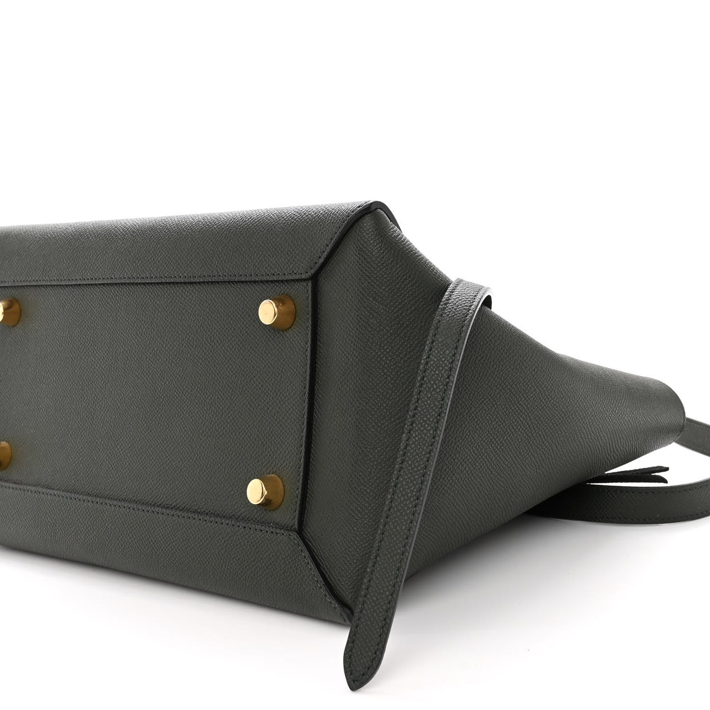 Grained Calfskin Mini Belt Bag Dark Green