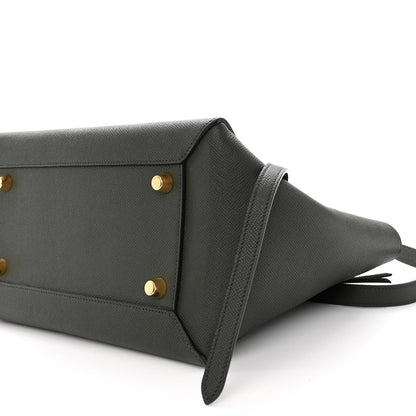 Celine Grained Calfskin Mini Belt Bag Dark Green 9 of 9