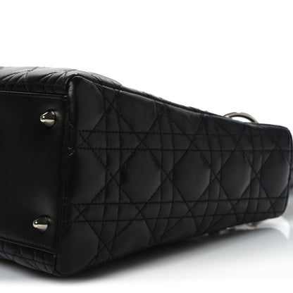Christian Dior Lambskin Cannage Medium Lady Dior Black 10 of 10