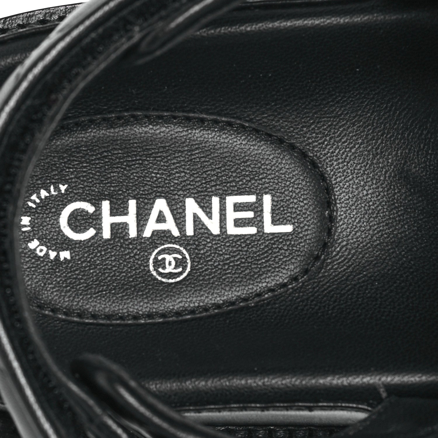Chanel Lambskin Quilted Velcro Dad Sandals 37.5 So Black 8 of 10