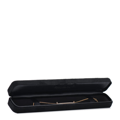 Tiffany 18K Rose Gold Diamond T Smile Bracelet 5 of 5