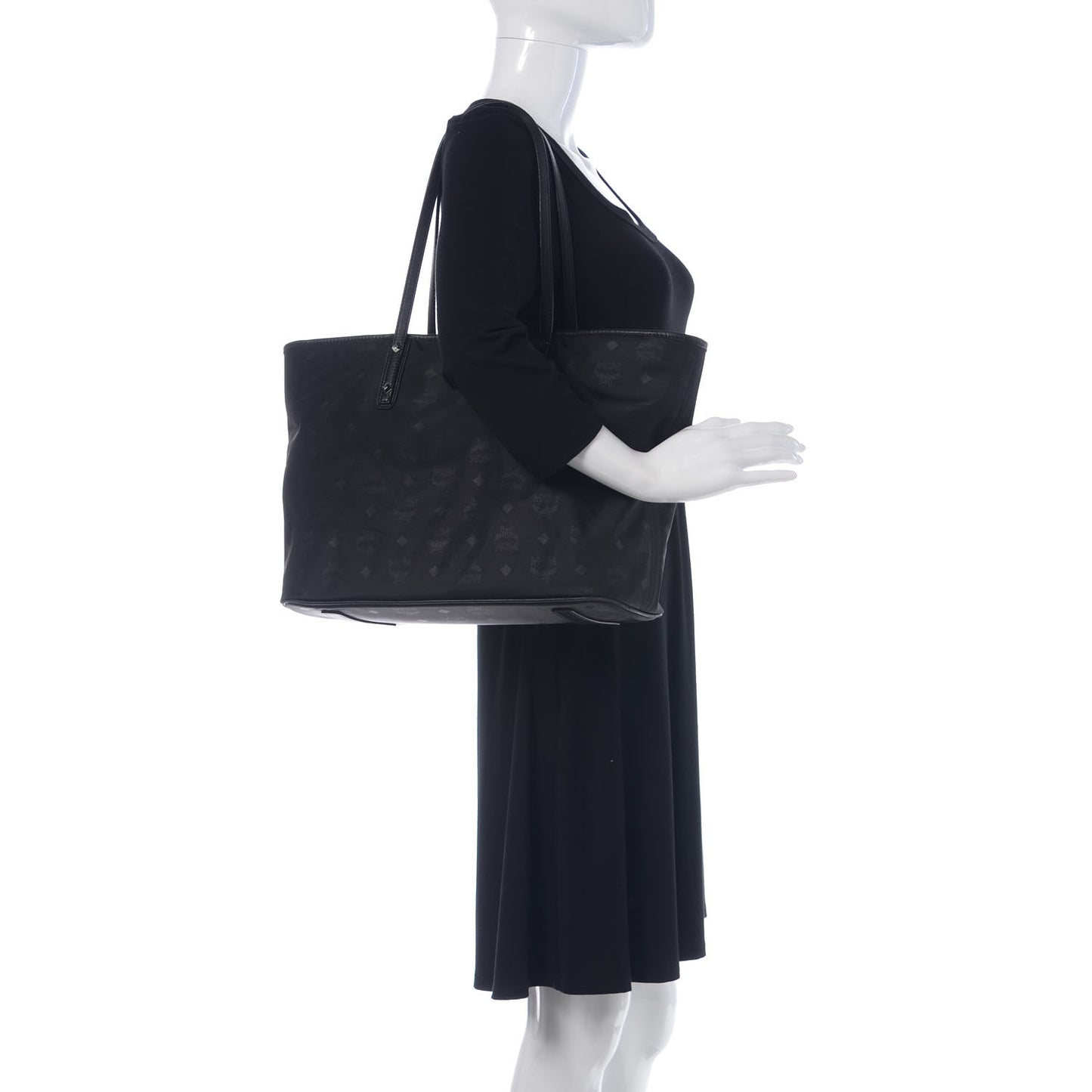 Nylon Monogram Medium Dieter Shopper Tote Black