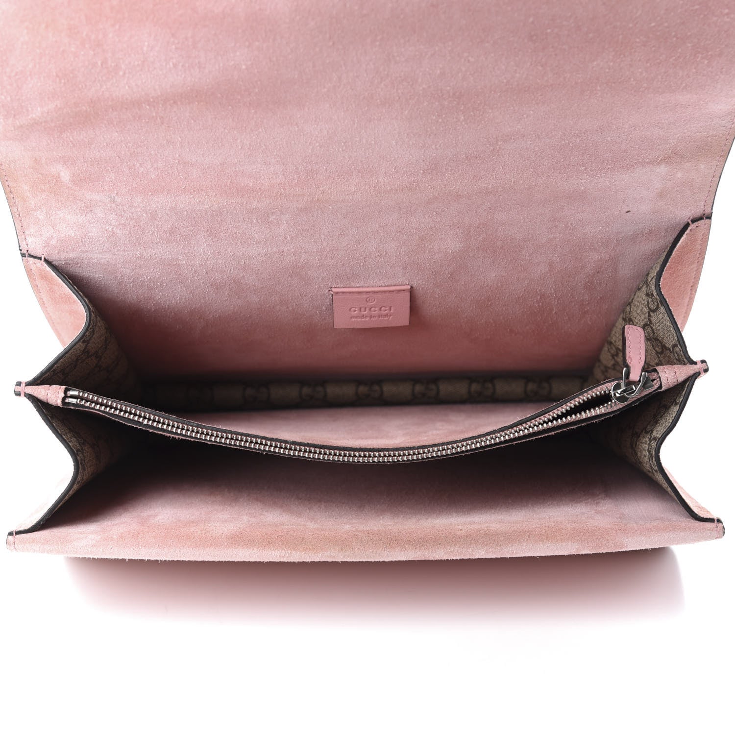 Gucci GG Supreme Monogram Suede Crystal Medium Dionysus Shoulder Bag Beige Ebony Light Peonia 5 of 16