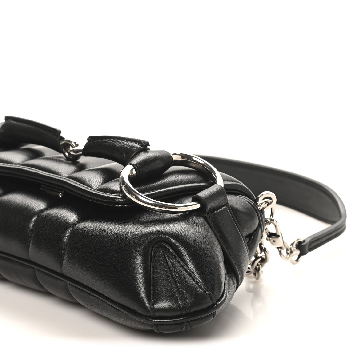 Gucci Nappa Vertical Matelasse Medium Maxi Horsebit Chain Shoulder
