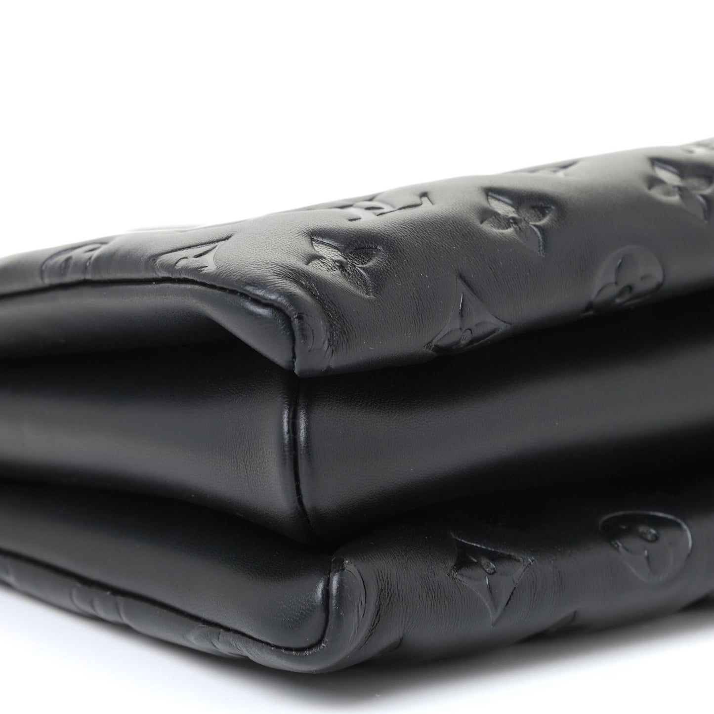 Lambskin Embossed Monogram Coussin PM Black