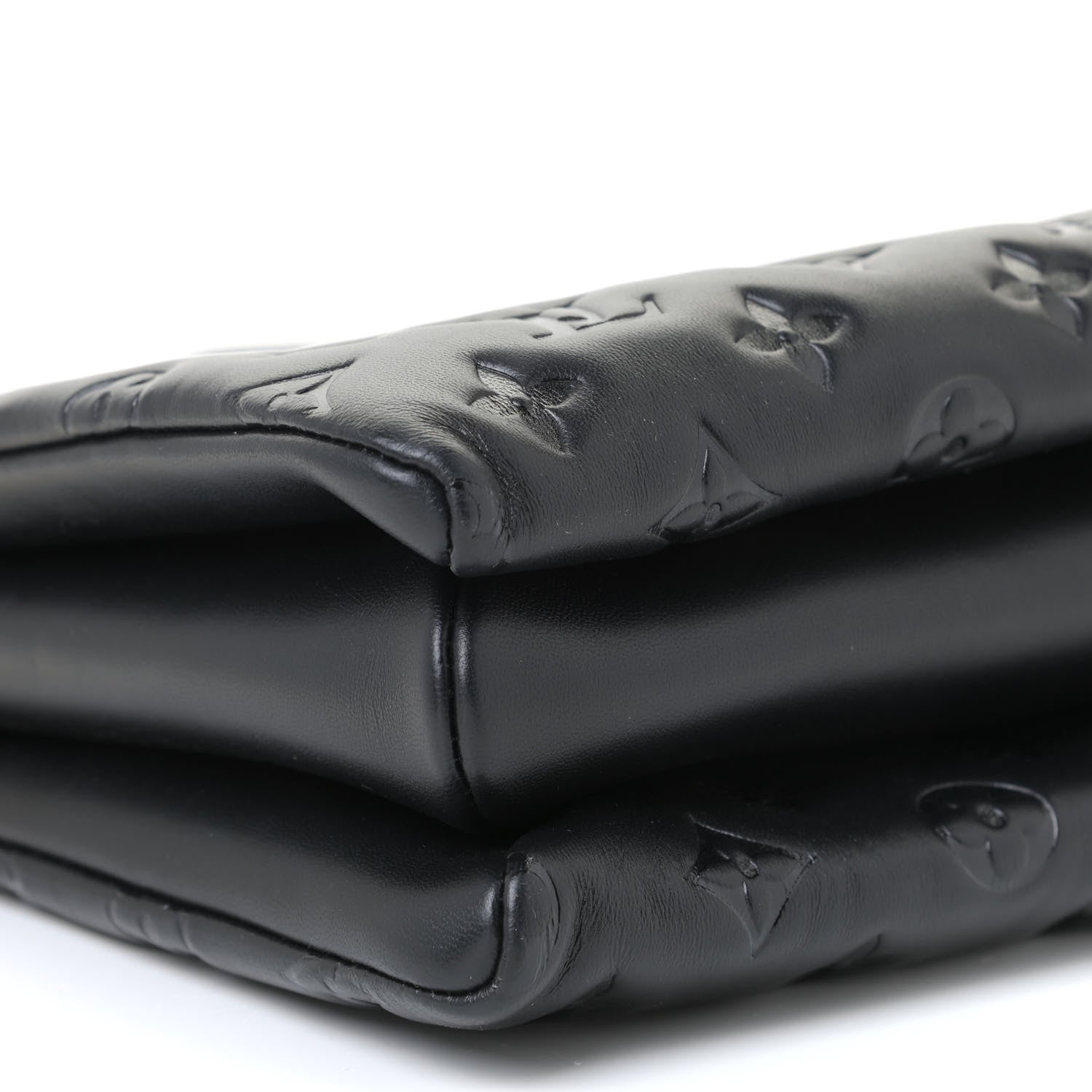 Louis Vuitton Lambskin Embossed Monogram Coussin PM Black 5 of 9