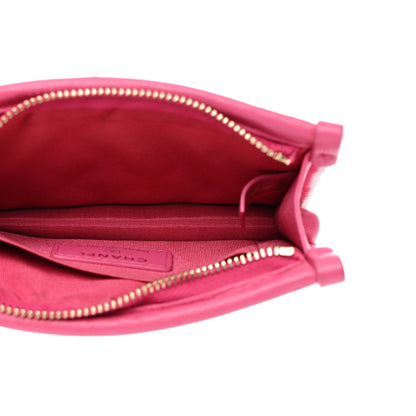 Chanel Tweed PVC Lambskin Key Pouch Pink 5 of 9