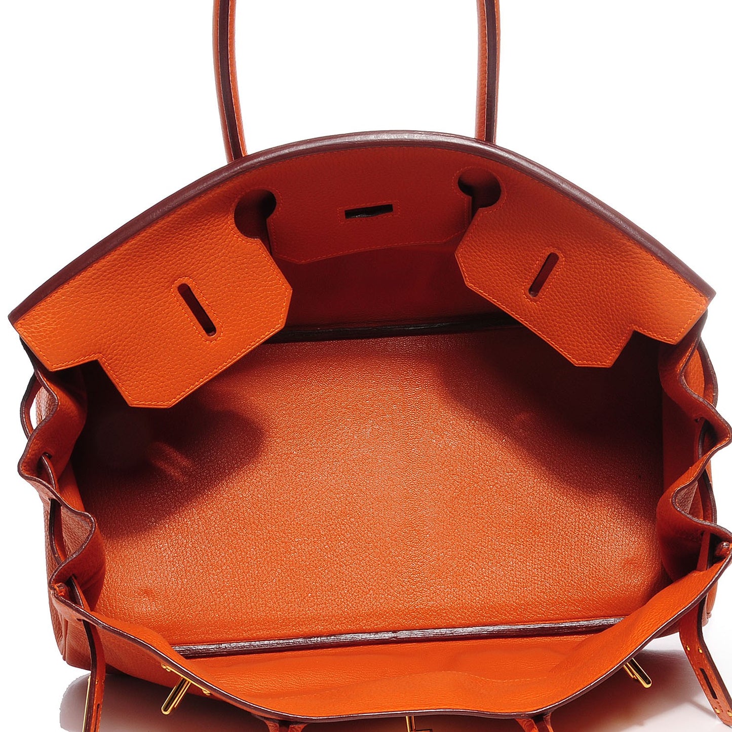 Taurillon Clemence JPG Birkin 42 Orange