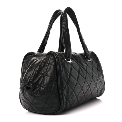Chanel Caviar Quilted CC Timeless Bowler Black 3 of 12