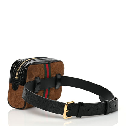 Gucci Suede Small Ophidia Belt Bag 85 34 Brown 3 of 13