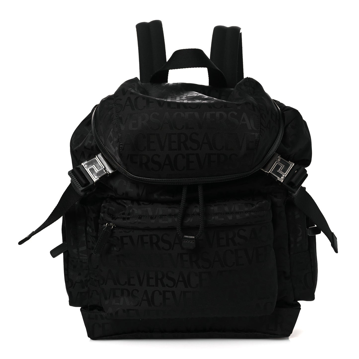 Nylon Logo Neo Backpack Black