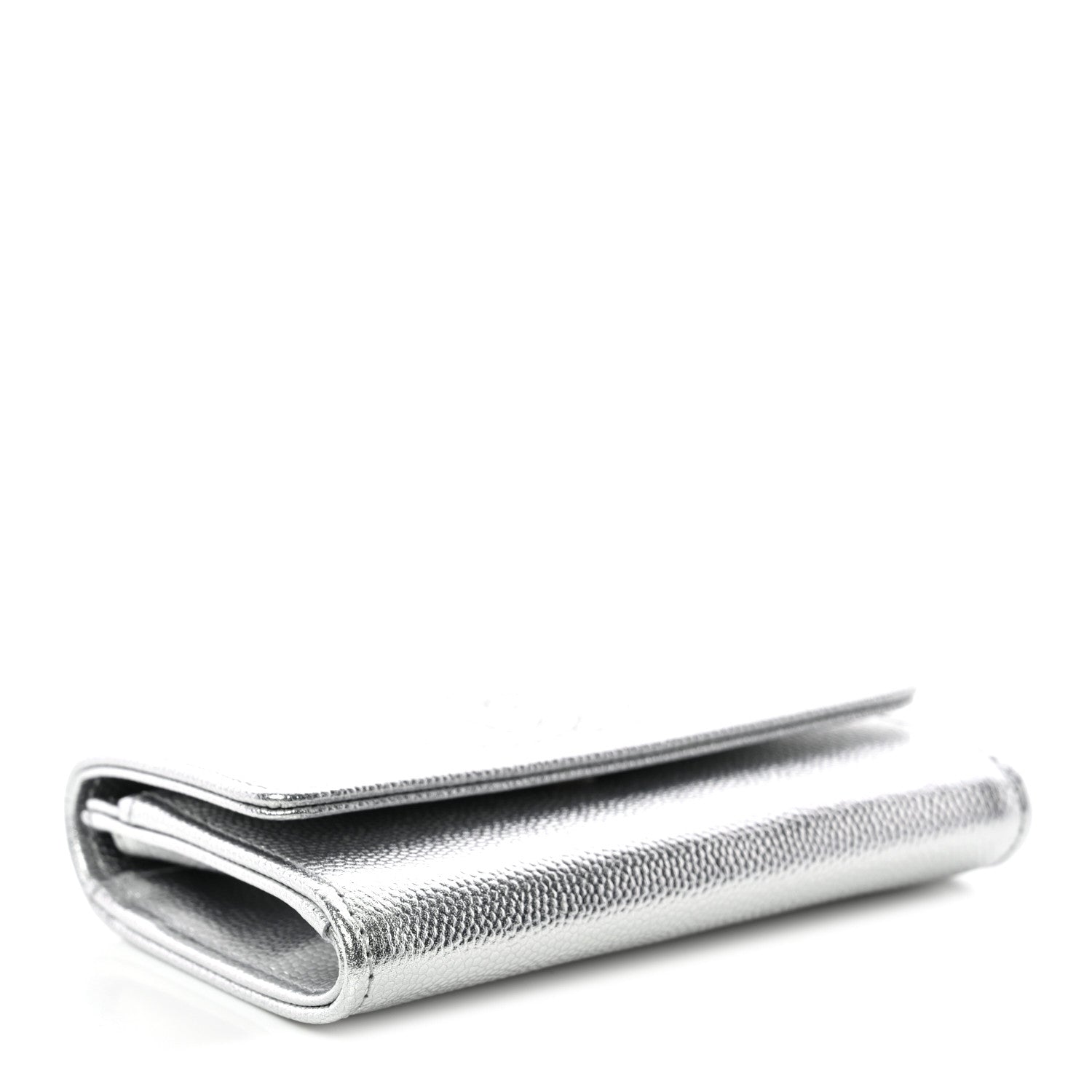 Chanel Metallic Caviar Timeless CC Flap Card Holder Silver 4 of 9