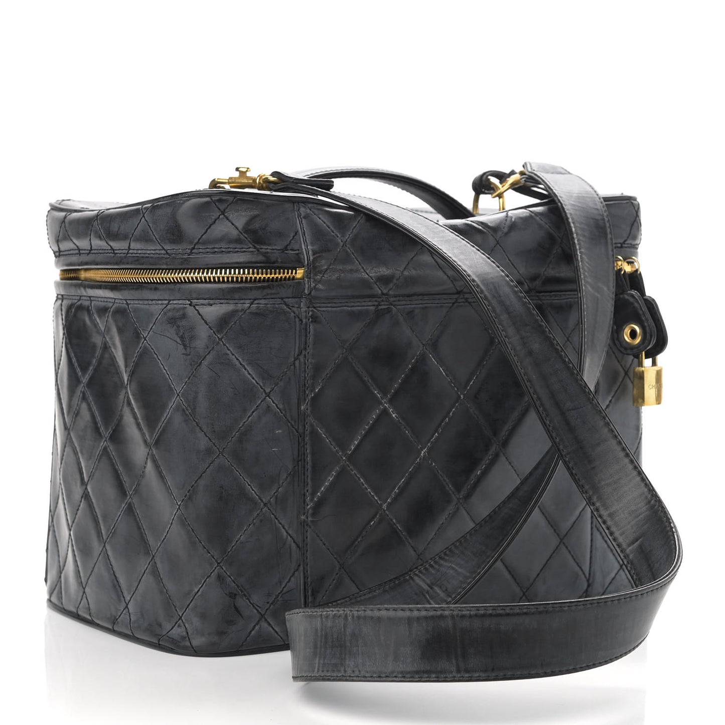 Lambskin Quilted Vanity Black