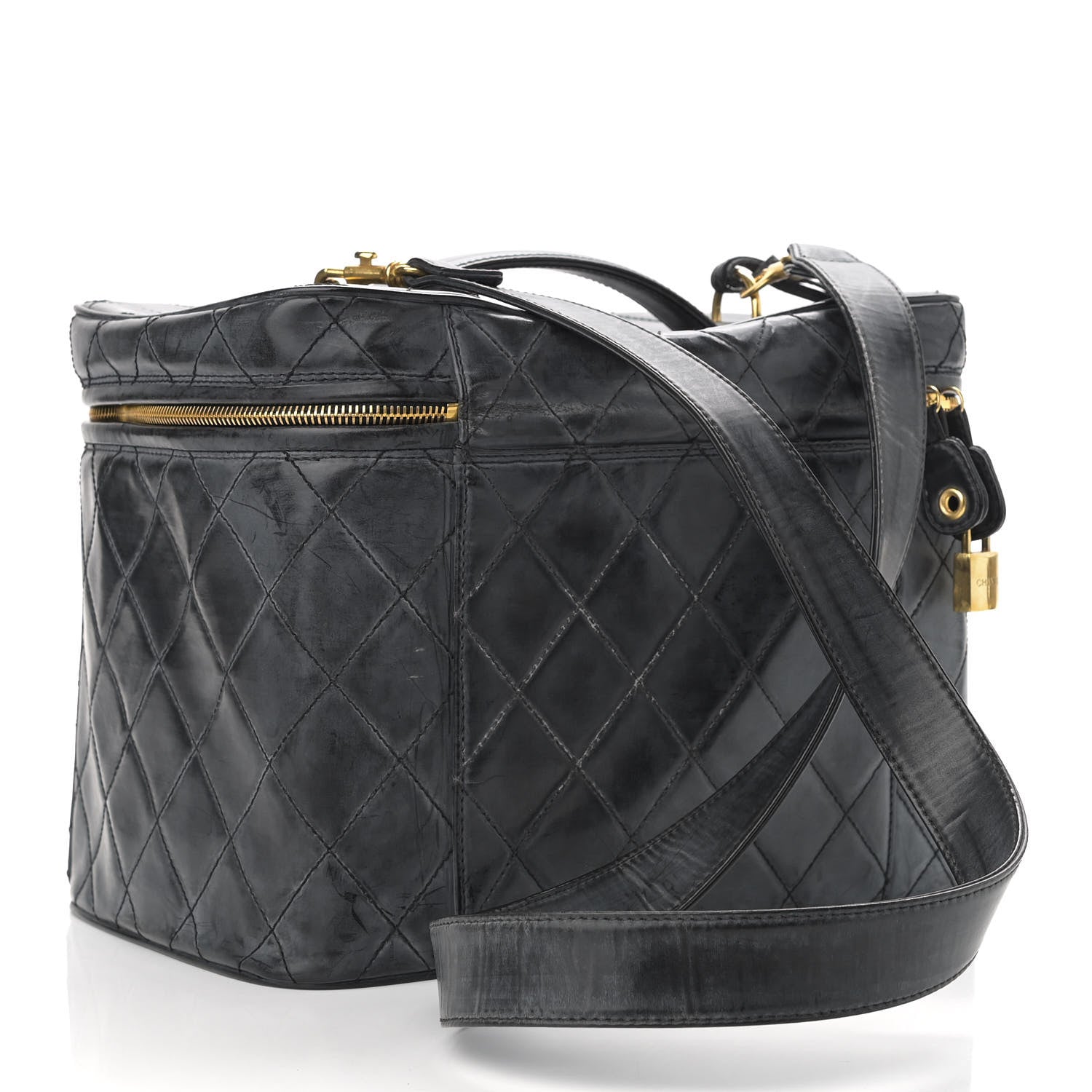 Chanel Lambskin Quilted Vanity Black 2 of 16