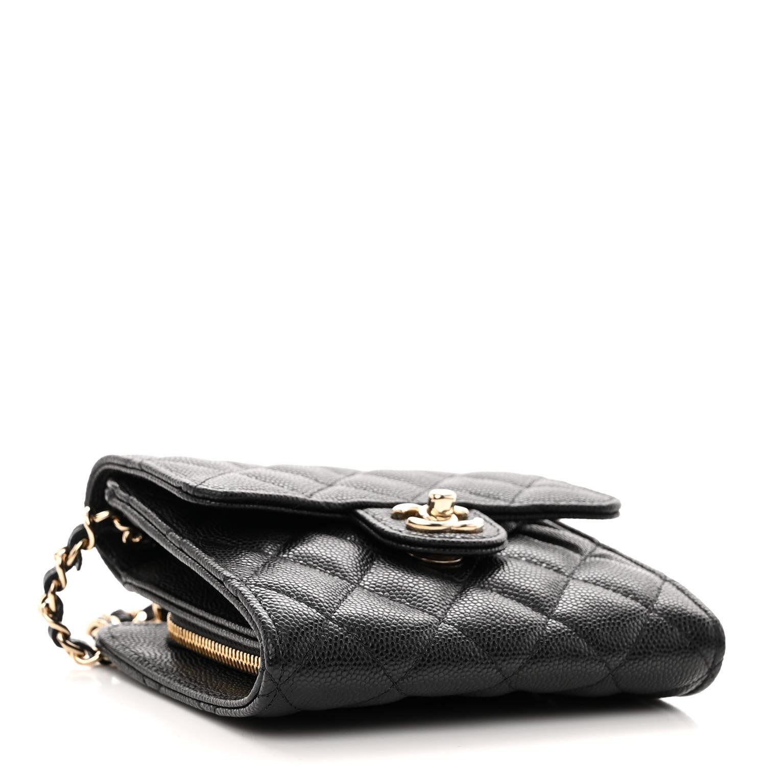 Chanel Caviar Quilted Clutch With Chain Bag Black 4 of 13