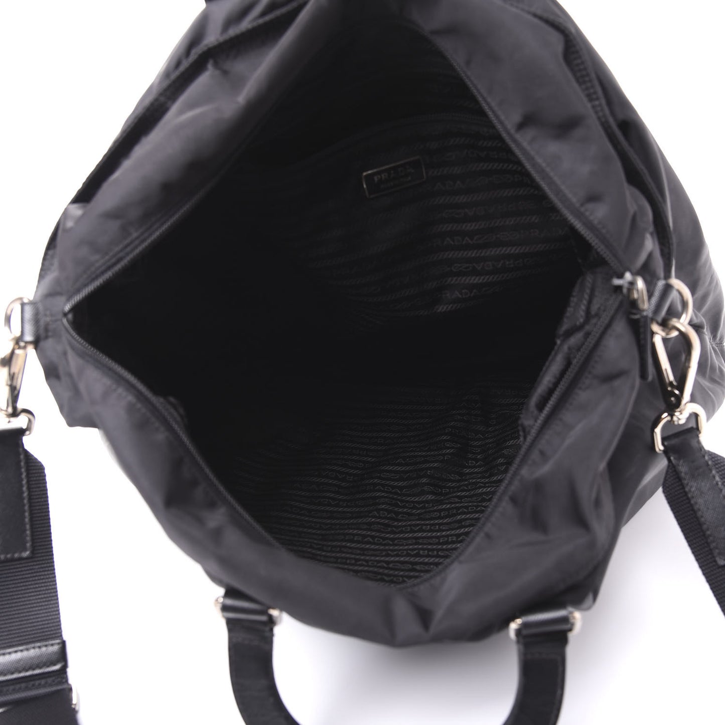 Tessuto Nylon Saffiano Weekender Black