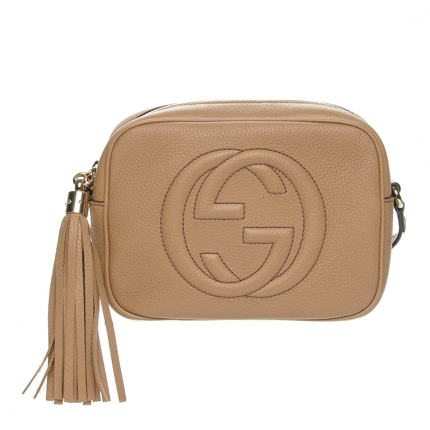 Gucci Pebbled Calfskin Small Soho Disco Bag Rose Beige 1 of 7