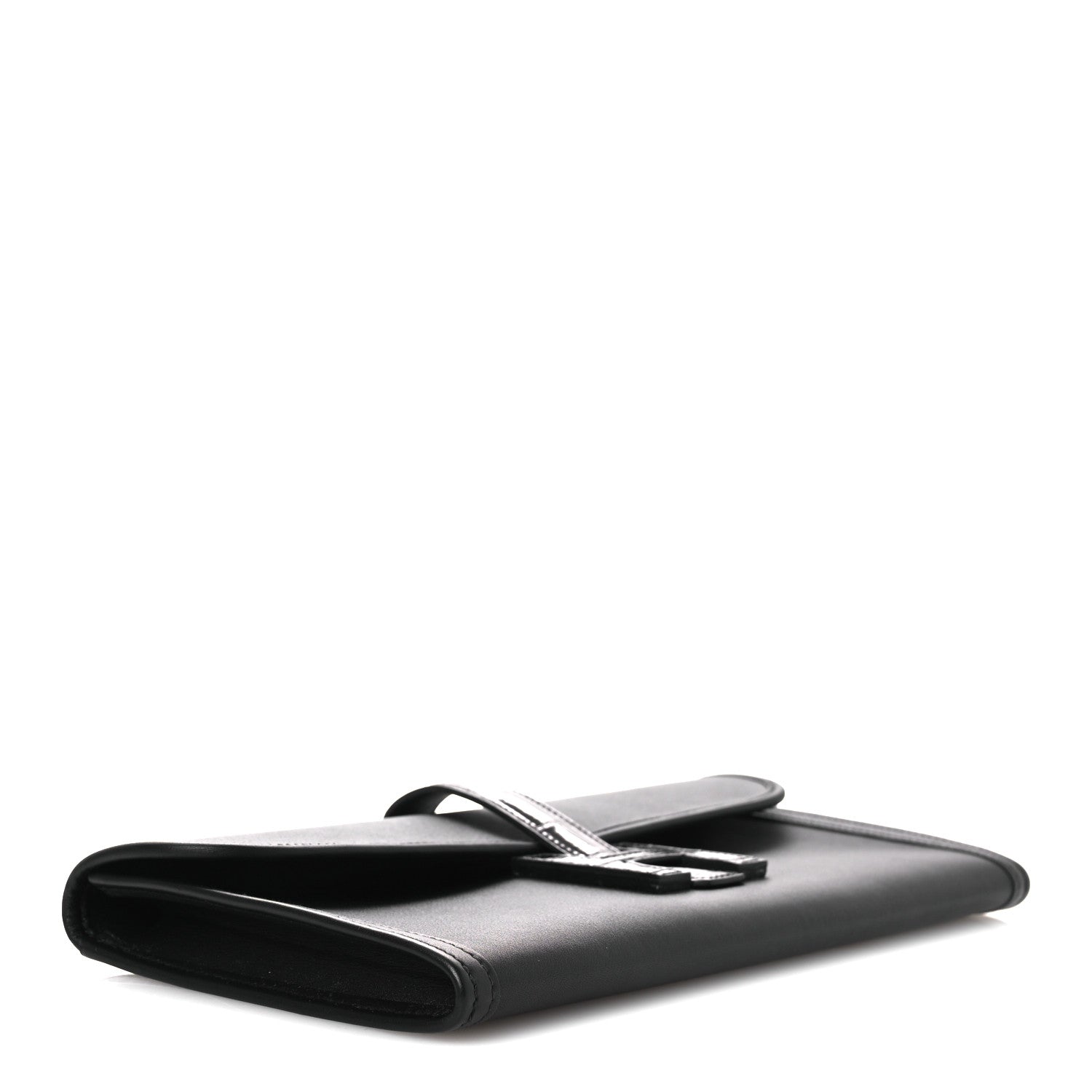 Hermes Swift Shiny Alligator Jige Elan 29 Touch Clutch Black 4 of 11