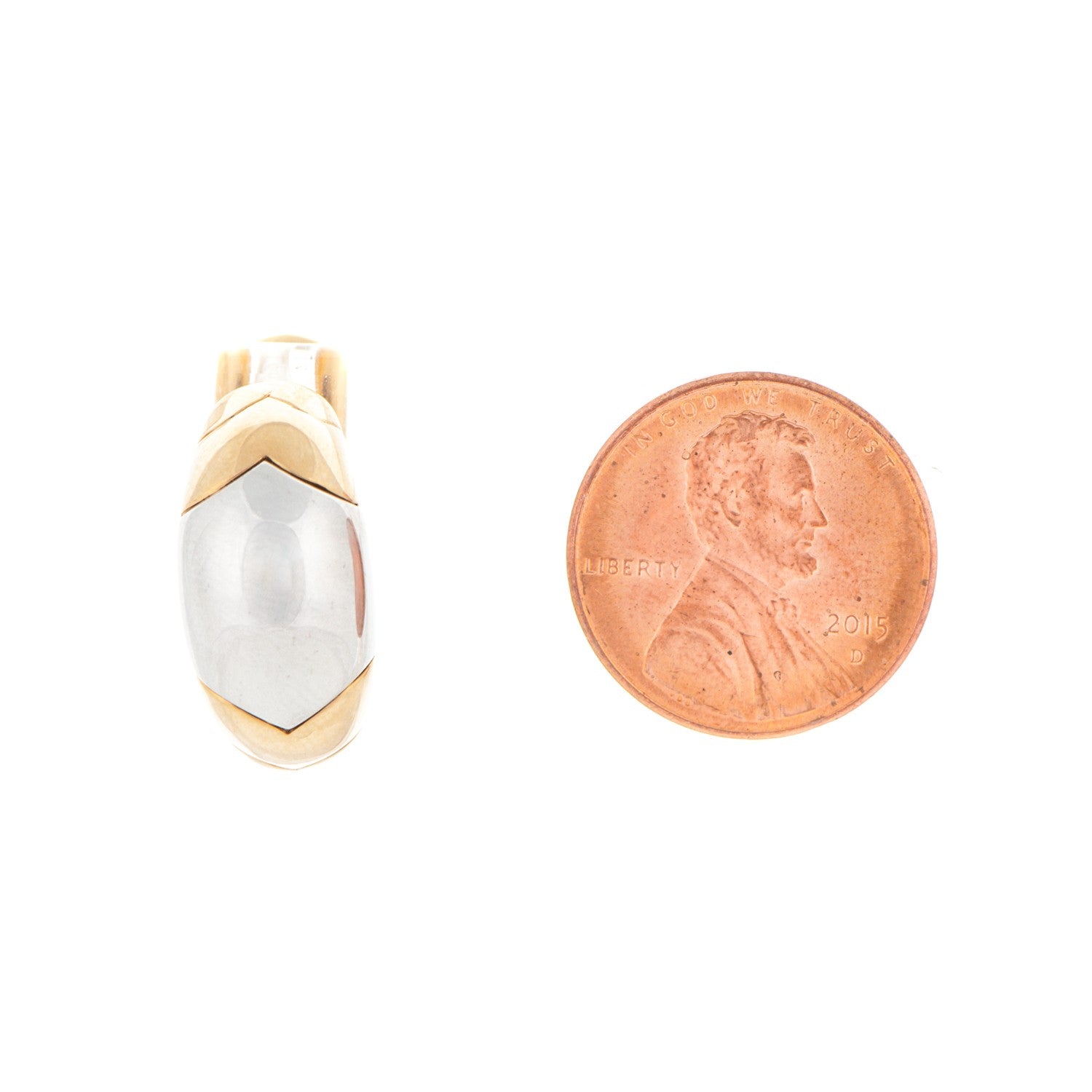 Bulgari 18K Yellow White Gold Passo Doppio Earrings 2 of 5