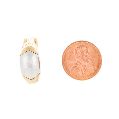 Bulgari 18K Yellow White Gold Passo Doppio Earrings 2 of 5