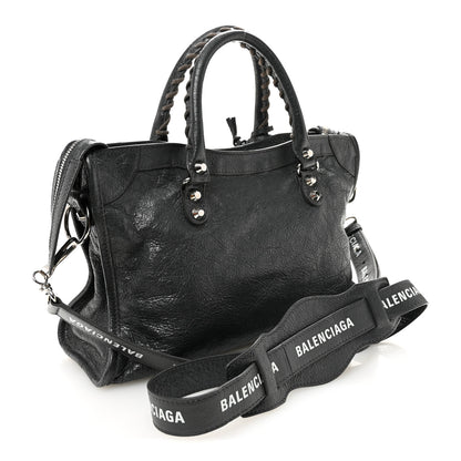 Balenciaga Agneau Classic Silver Hardware S City Logo Strap Gris Fossile White 4 of 11