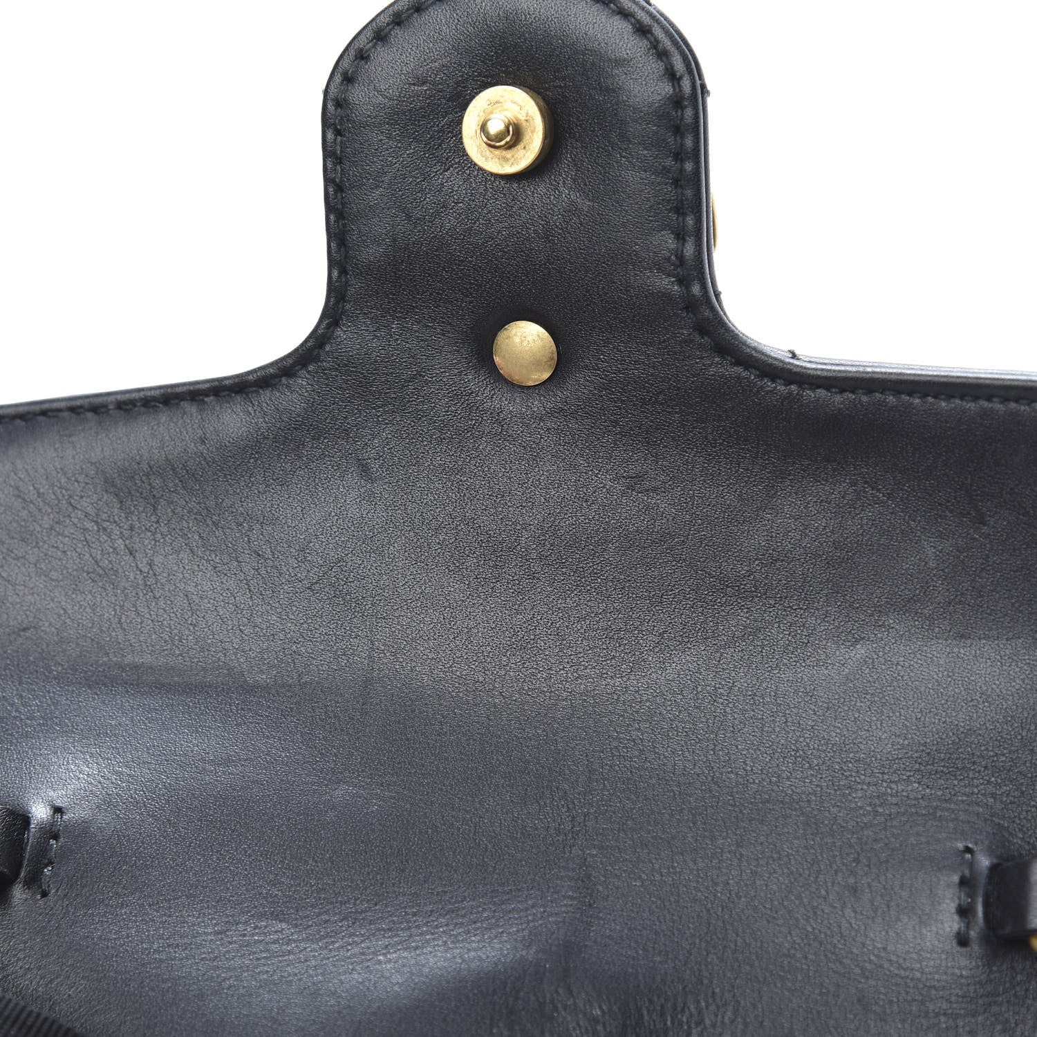 Gucci Calfskin Matelasse Super Mini GG Marmont Shoulder Bag Black 12 of 12