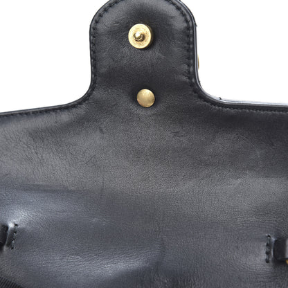 Gucci Calfskin Matelasse Super Mini GG Marmont Shoulder Bag Black 12 of 12