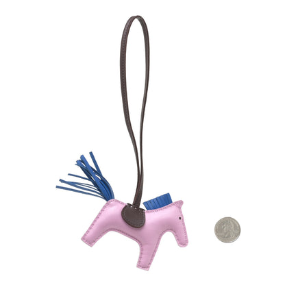 Hermes Milo Lambskin Grigri Rodeo Horse Bag Charm PM Mauve Sylvestre Bleu France Rouge Sellier 2 of 4